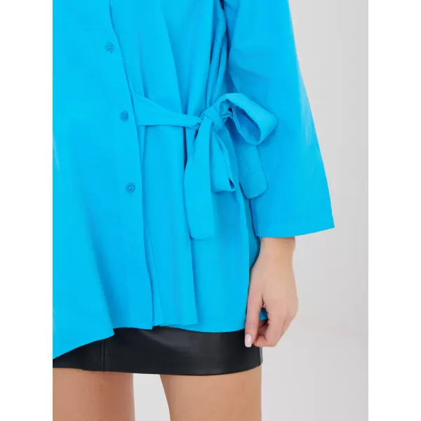  Dámská košile RUE PARIS IT-KS-FL10188.27 BLUE 