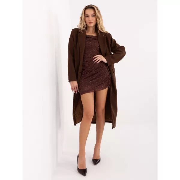  Dámský kabát FACTORY PRICE IT-PL-80320.65 DARK BROWN 