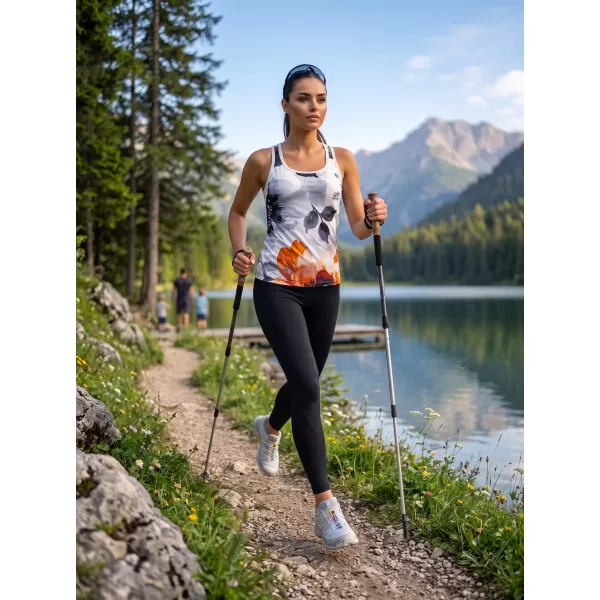  Dámské funkční tílko premium ALTISPORT VOJ/ALW117TIL01 ČERNÁ-ORANŽOVÁ 