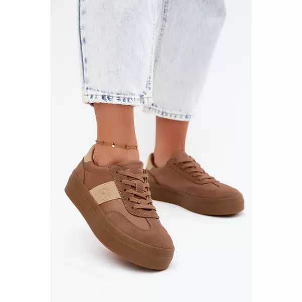  Dámské tenisky BIG STAR SHOES UU274015 BROWN/BEIGE 