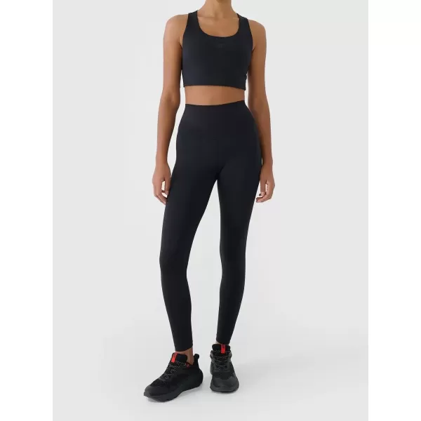  Dámské legíny 4F 4FWAW25TTIGF242 DEEP BLACK 