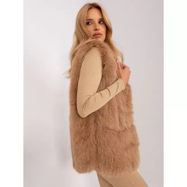  Dámská vesta WOOL FASHION ITALIA AT-KZ-2368.00P CAMEL 