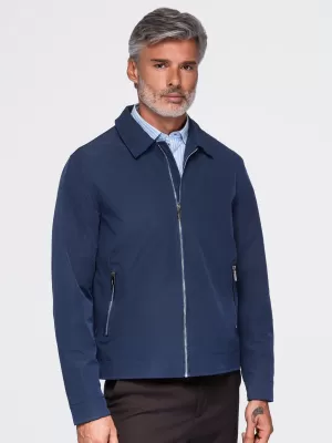 Pánská přechodná bunda OMBRE OM-JANP-0224 NAVY BLUE