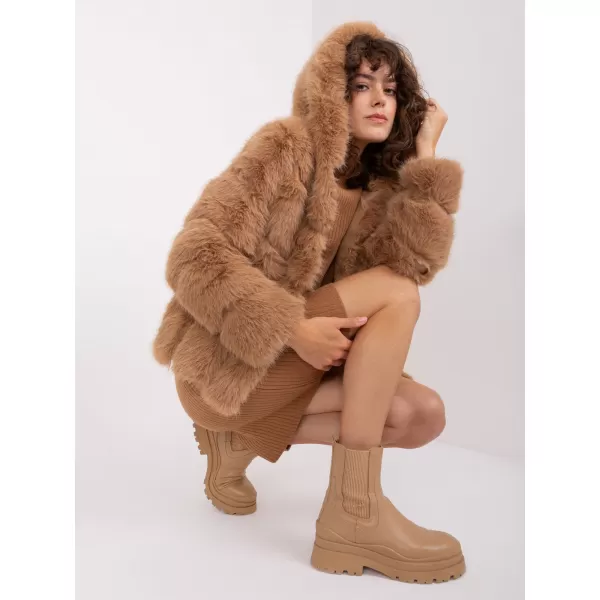  Dámská bunda WOOL FASHION ITALIA AT-KR-2386.00P CAMEL 