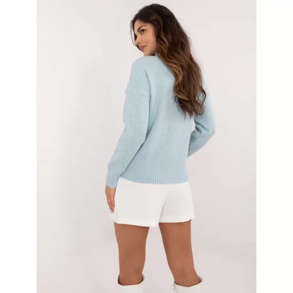  Dámský svetr WOOL FASHION ITALIA AT-SW-2339.54 LIGHT BLUE 