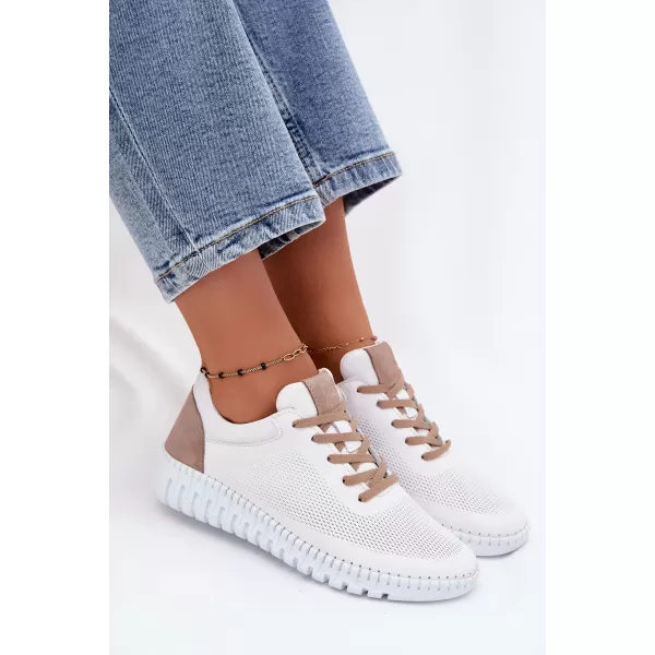  Dámské polobotky ARTIKER 58C3083 WHITE/BROWN 