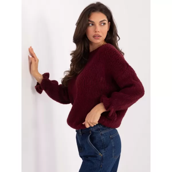  Dámský svetr ITALY MODA MI-SW-2912.10X BURGUNDY 