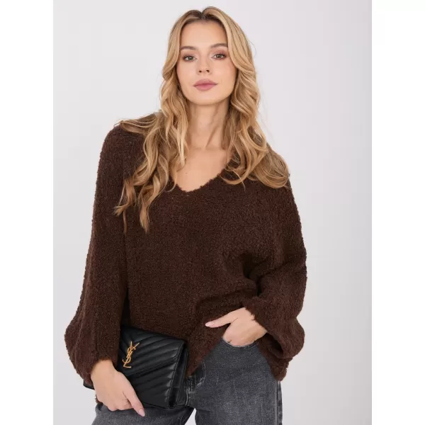  Dámský svetr FACTORY PRICE CH-SW-72630.79 DARK BROWN 