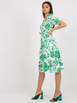 Dámské šaty LAKERTA LK-SK-508944.45P WHITE-GREEN