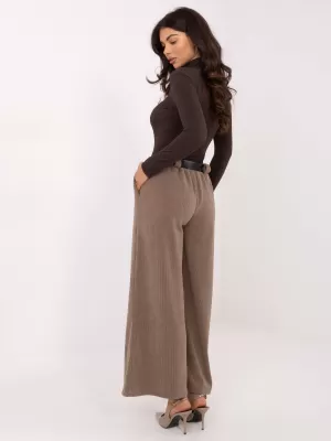 Dámské kalhoty RUE PARIS IT-SP-FL5583.16P DARK BEIGE
