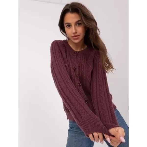  Dámský svetr WOOL FASHION ITALIA AT-SW-2346-2.99P DARK PURPLE 