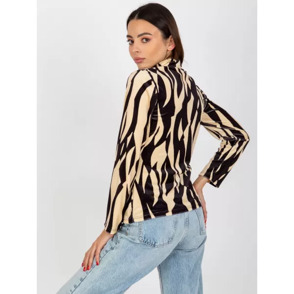  Dámská halenka RUE PARIS RP-BZ-8187-1.02X BLACK AND BEIGE 