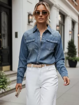 Dámská košile DSTREET MODRÁ