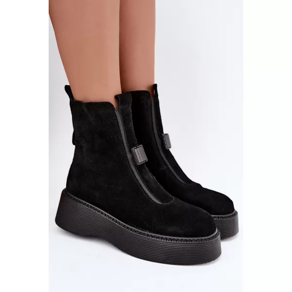  Dámské kotníkové boty D&A CR62-3448 BLACK 