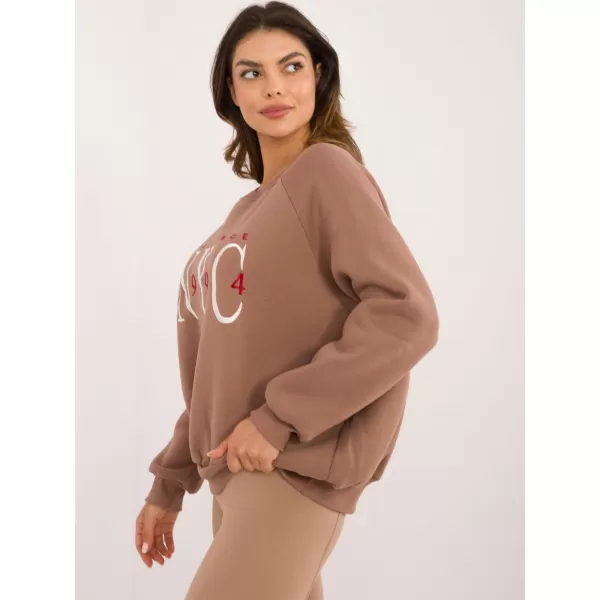  Dámská mikina MY RED LIPS EM-BL-857.88 BROWN 