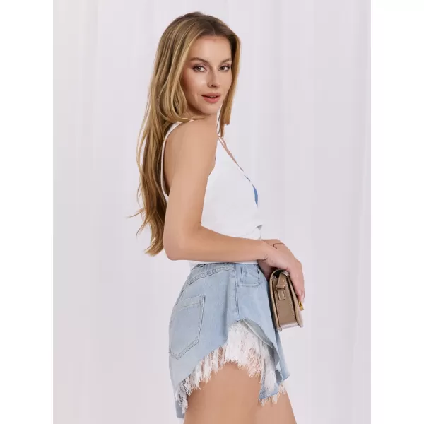  Dámský top RELEVANCE RV-TP-A1373.90 WHITE/BLUE 