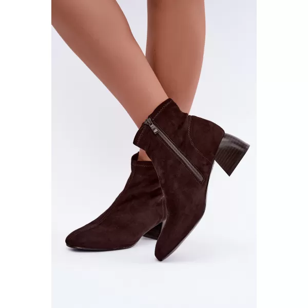  Dámské kotníkové boty BOTO D-338 CHOCOLATE SUEDE 