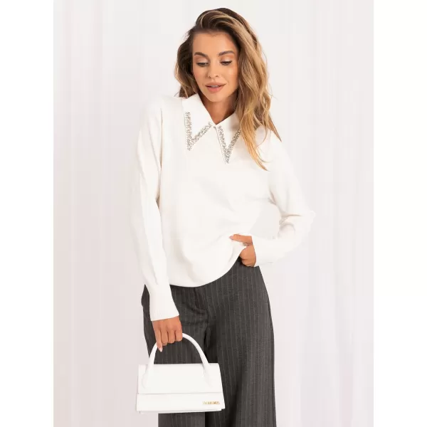  Dámský svetr ITALY MODA IR-SW-57939-2.18 ECRU 