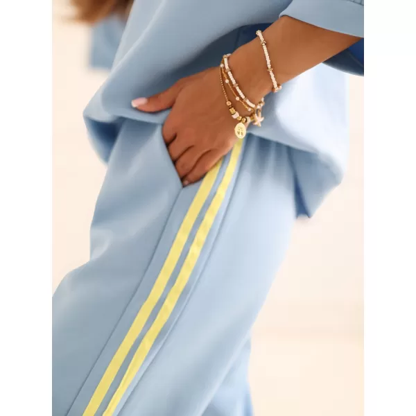  Dámská tepláková souprava RUE PARIS IT-KMPL-22215.77 LIGHT BLUE 