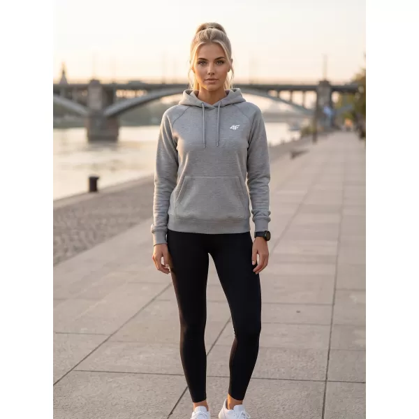  Dámská mikina 4F 4FWMM00TSWSF2536 COLD LIGHT GREY MELANGE 