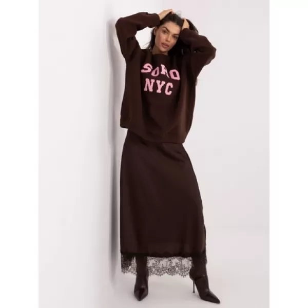  Dámská mikina FACTORY PRICE MJ-BL-H2501.75 DARK BROWN 