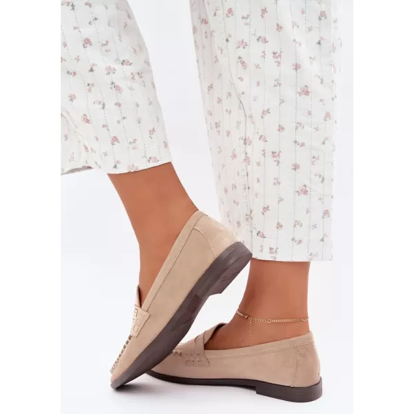  Dámské mokasíny BOTO G523 BÉŽOVÁ 