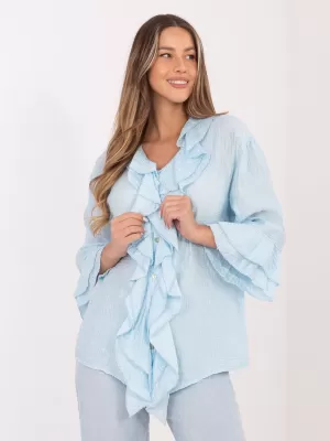 Dámská halenka ITALY MODA IT-KS-81863.11P LIGHT BLUE
