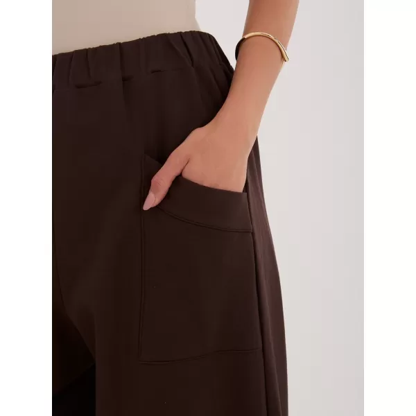  Dámské tepláky RUE PARIS RV-DR-9719-1.22 DARK BROWN 