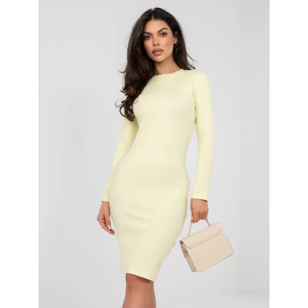  Dámské šaty RUE PARIS RV-SK-A1049.27 BRIGHT YELLOW 