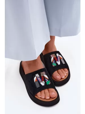 Dámské pantofle VINCEZA 66942 BLACK