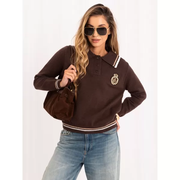  Dámský svetr FACTORY PRICE PM-SW-J02.16 BROWN 