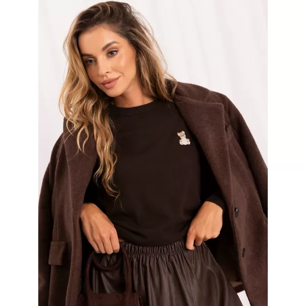  Dámský svetr ITALY MODA IR-SW-57994.12P BROWN 
