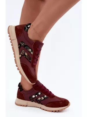 Dámské tenisky D&A GR62-6015 BURGUNDY