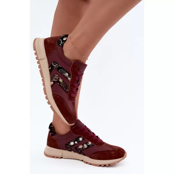  Dámské tenisky D&A GR62-6015 BURGUNDY 