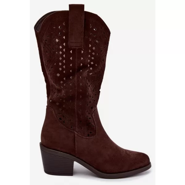  Dámské kozačky S.BARSKI HY62-8126 CHOCOLATE 