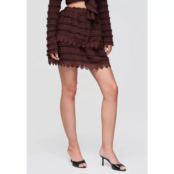 Dámská sukně OMBRE OW-GL-E0015 DARK BROWN 