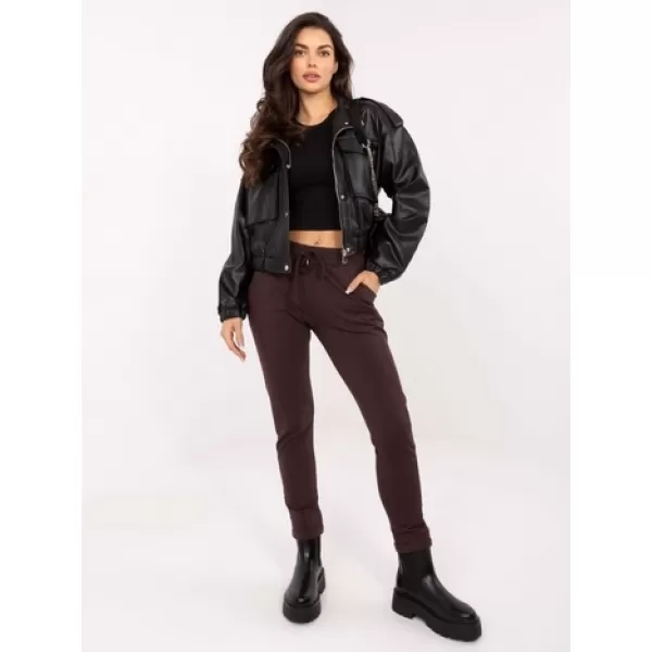  Dámské tepláky BASIC FEEL GOOD RV-DR-3589.05X DARK BROWN 