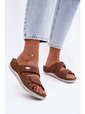 Dámské pantofle INBLU OE0001GU CAMEL