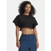 Dámské triko UNDER ARMOUR CROPPED SCRIPT SS TEE 6009677-008 ČERNÁ