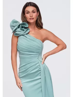 Dámské šaty LARICA LA-OM-DLR445 MINT GREEN