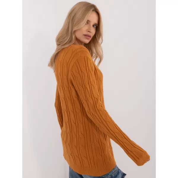  Dámský svetr WOOL FASHION ITALIA AT-SW-2343.88 DARK YELLOW 