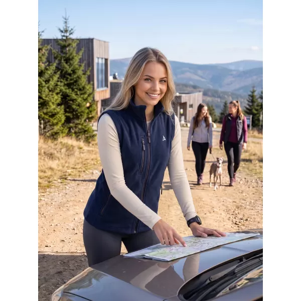  Dámská fleece vesta ALTISPORT ALW002525 NÁMOŘNÍ MODRÁ 