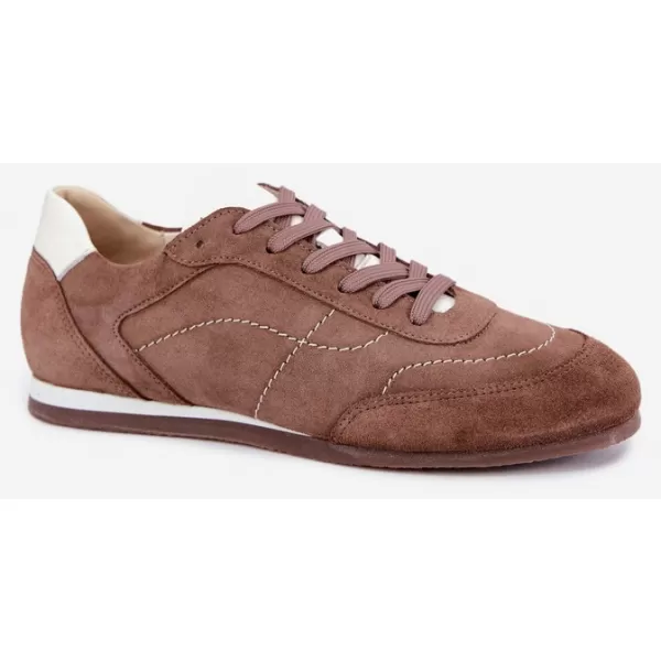  Dámské tenisky ZAZOO N1414/772/1098 BROWN/BEIGE 
