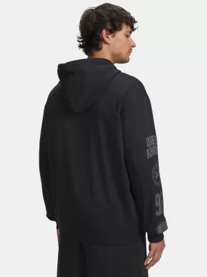 Pánská mikina UNDER ARMOUR UA RIVAL LW GRAPHIC FZ 6014687-001 ČERNÁ
