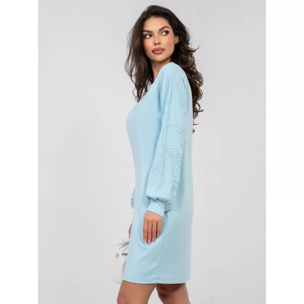  Dámské šaty RUE PARIS RV-SK-A1064.09 LIGHT BLUE 