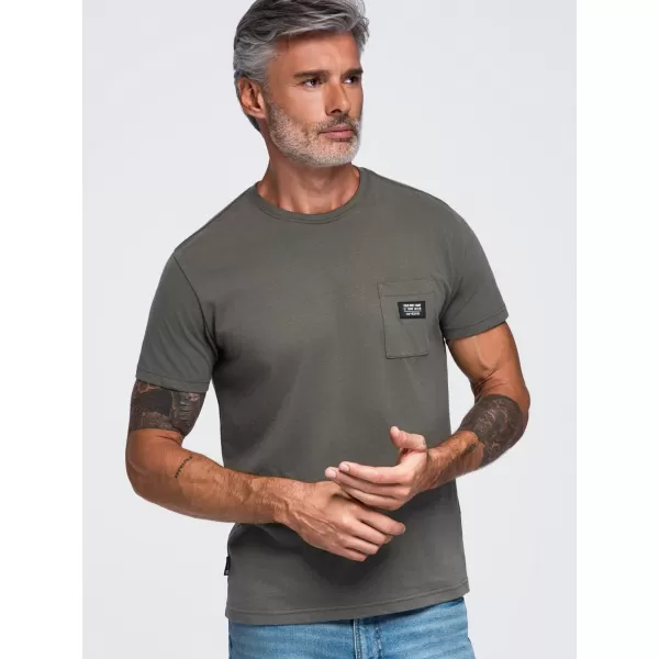  Pánské tričko OMBRE OM-TSCT-0305 GRAPHITE 