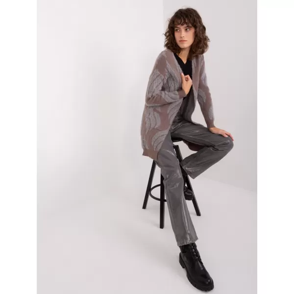  Dámský svetr WOOL FASHION ITALIA AT-SW-234501.00P DARK BROWN 