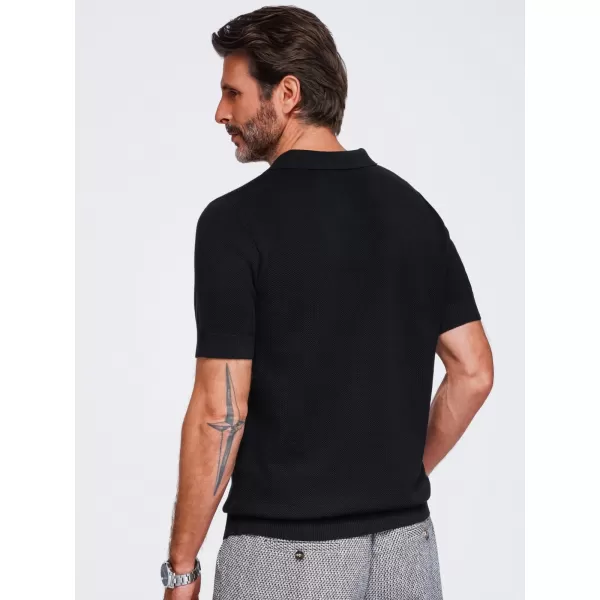  Pánské polo tričko OMBRE OM-POSS-0178 BLACK 