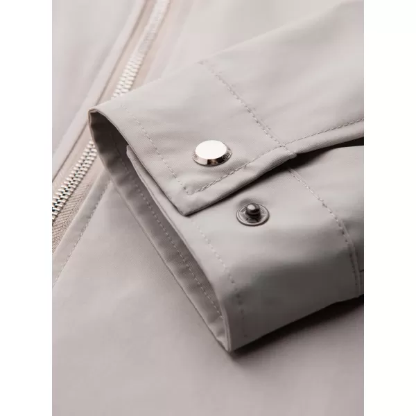  Pánská přechodná bunda OMBRE OM-JANP-0224 GREY-BEIGE 