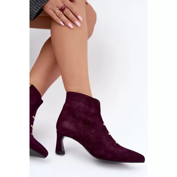  Dámské kotníkové boty D&A CR62-3496 PLUM 